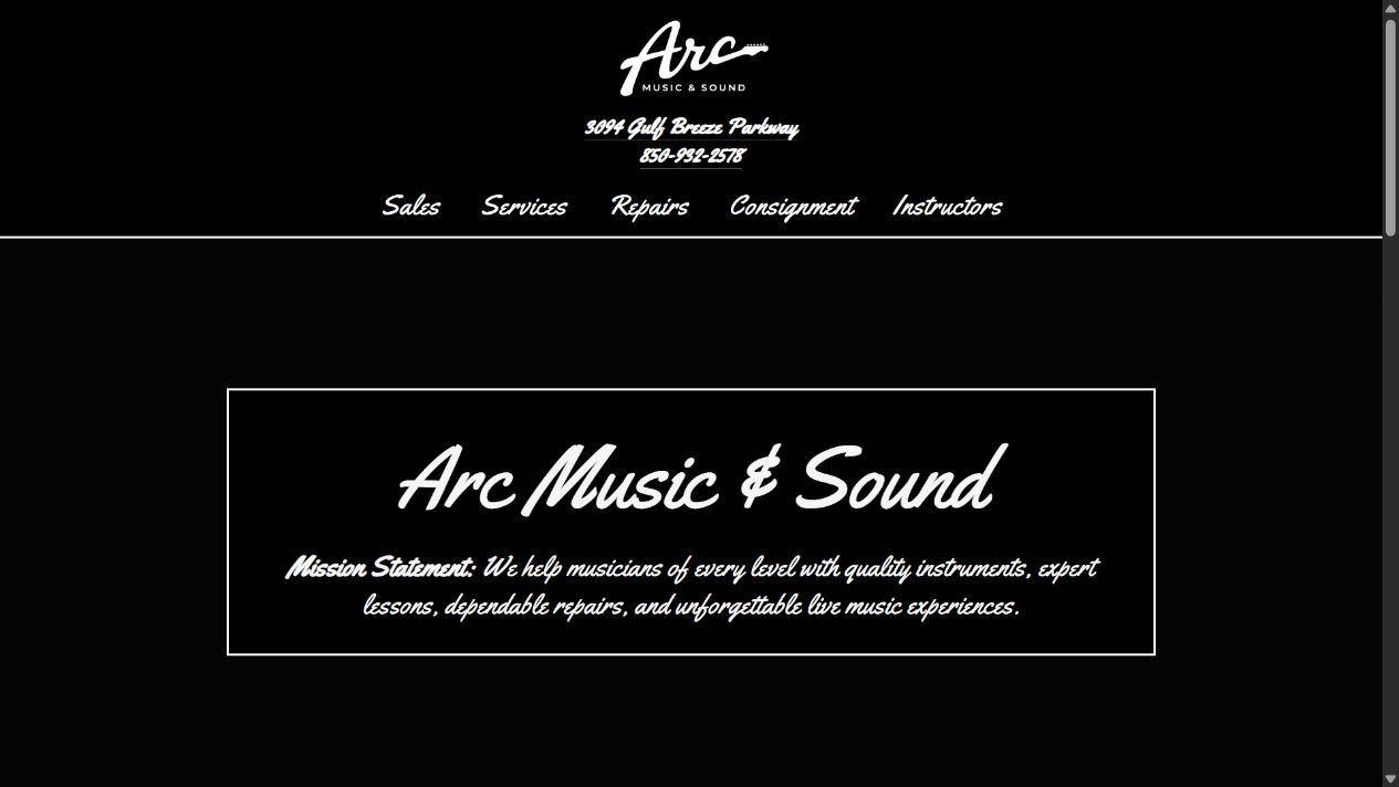 Arc Music and Sound website